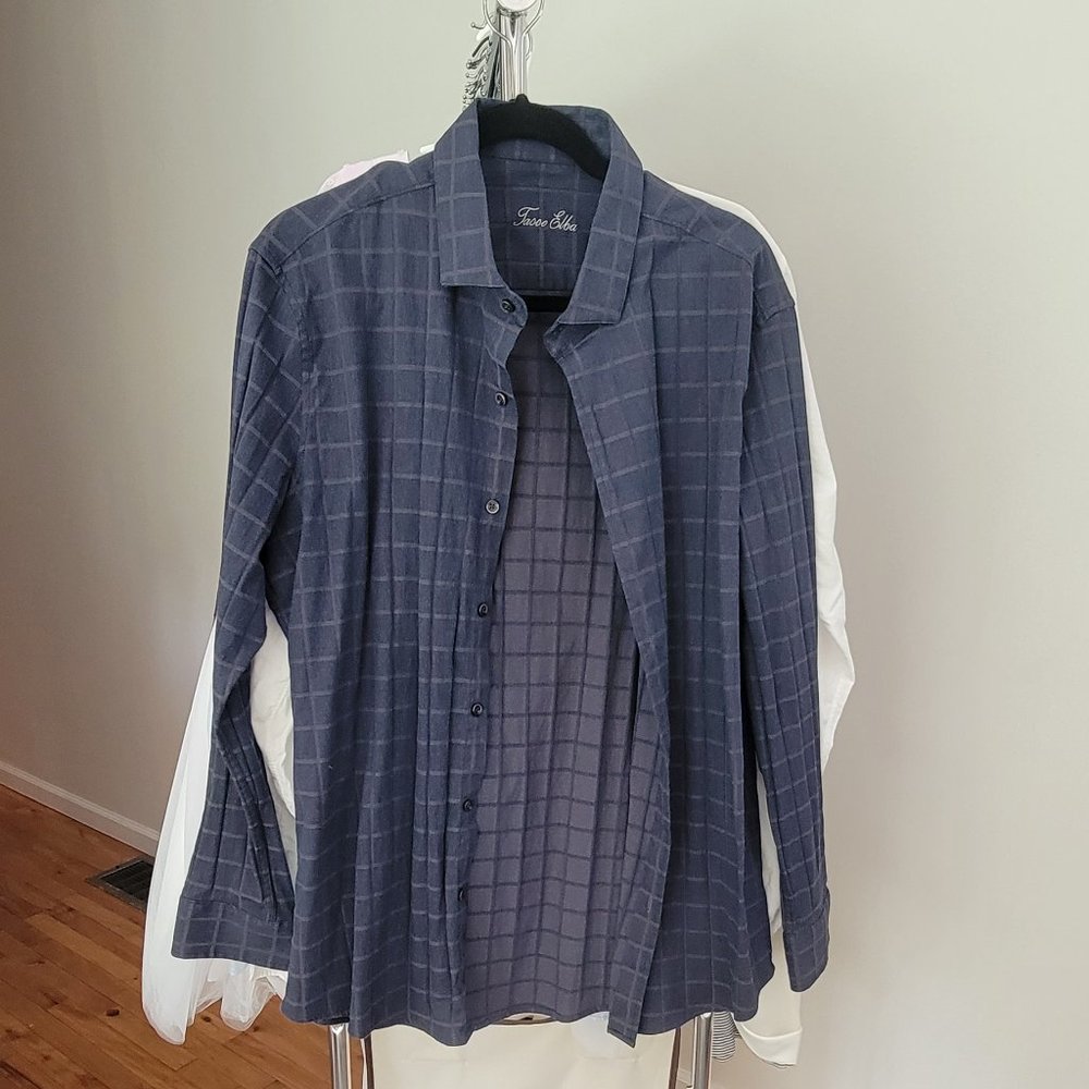 Tasso Elba Men's Shirt-Blue 17-17 1/2